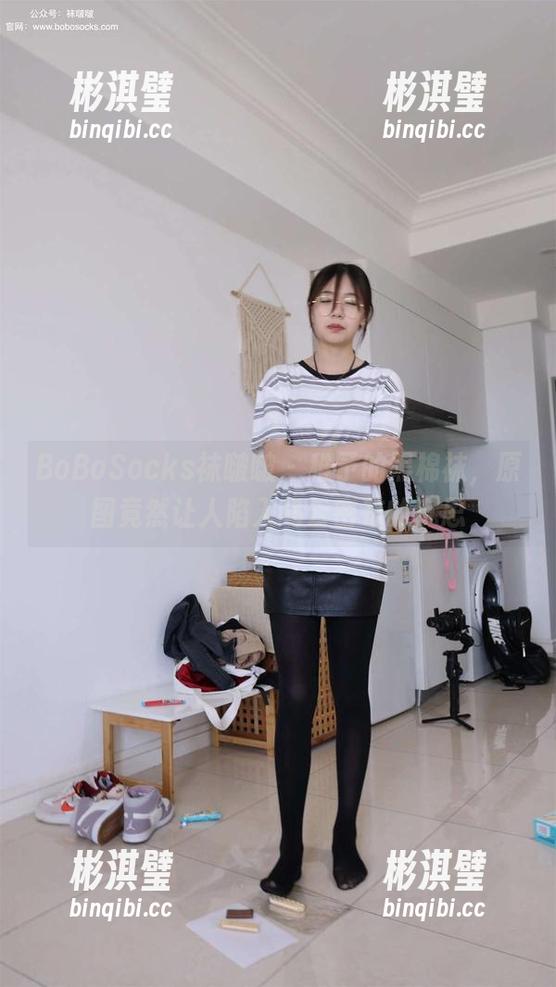 BoBoSocks袜啵啵 - 稚予的黑棉袜，原图竟然让人陷入乌云密布的沉思